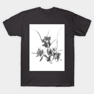 sumiE ink and watercolor lilies T-Shirt